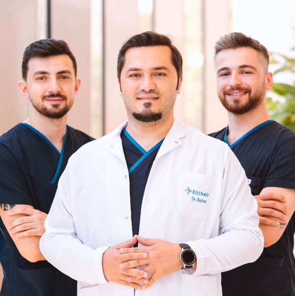 Dr Balwi with the Elithair medical team