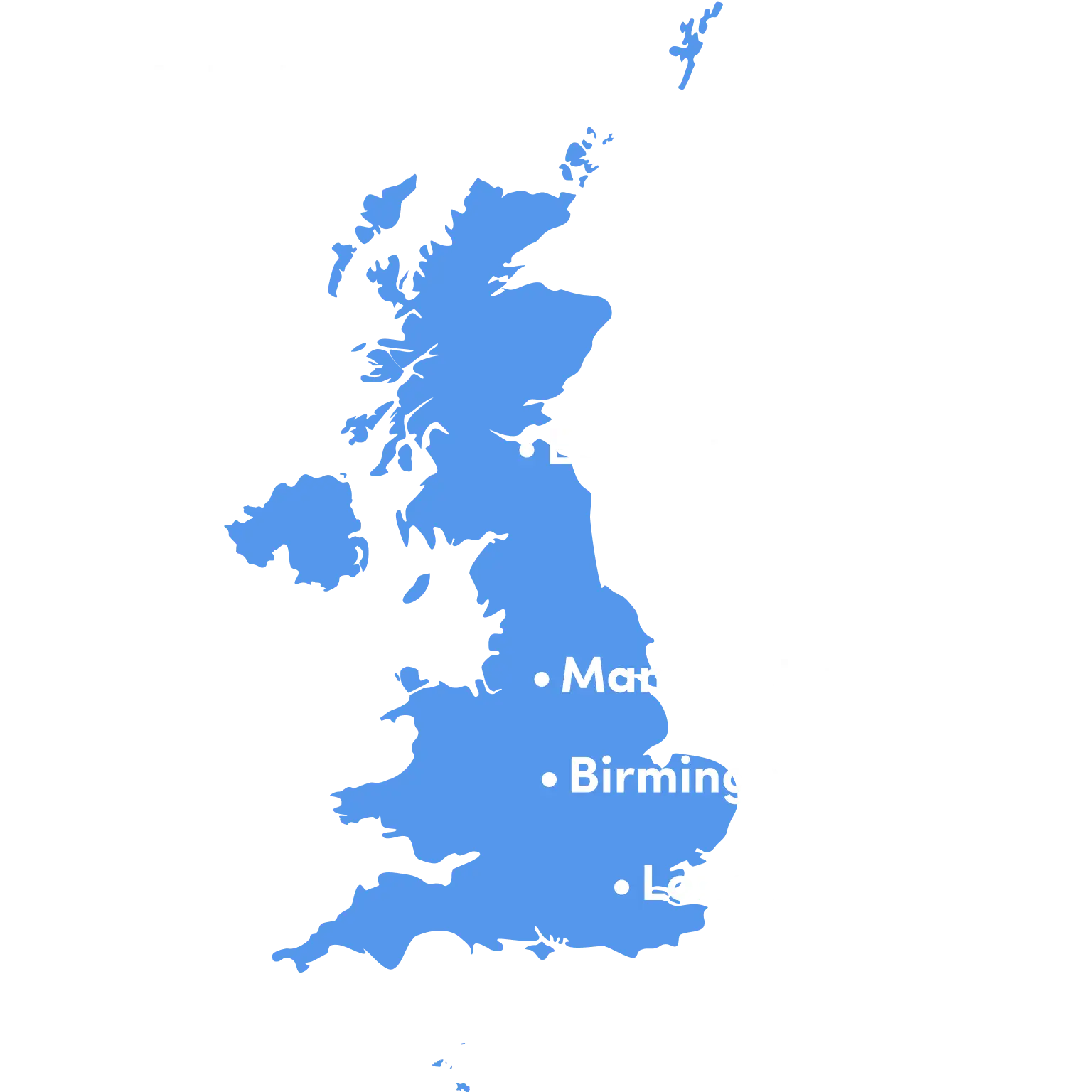 Map of direct flights from major UK cities to Istanbul