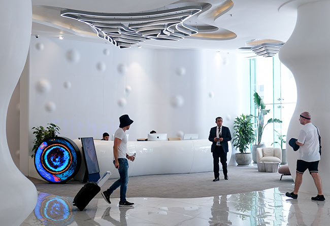Interior View of the Entrance to the Elithair Clinic