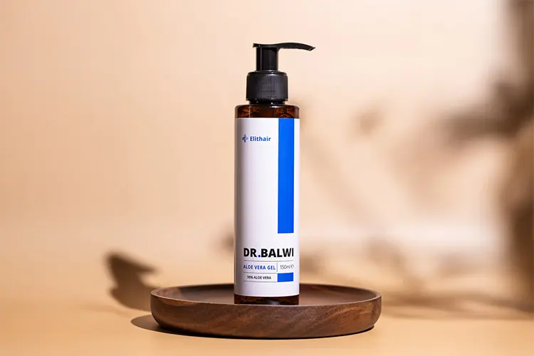 A bottle of Dr. Balwi aloe vera gel.