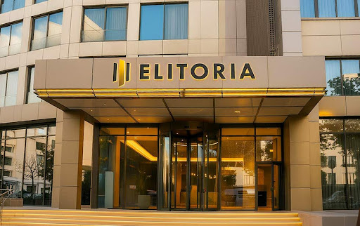 The entrance to the Elitoria Hotel in Istanbul